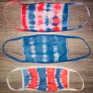 Tie-Dye Masks - Red, White, and Blue